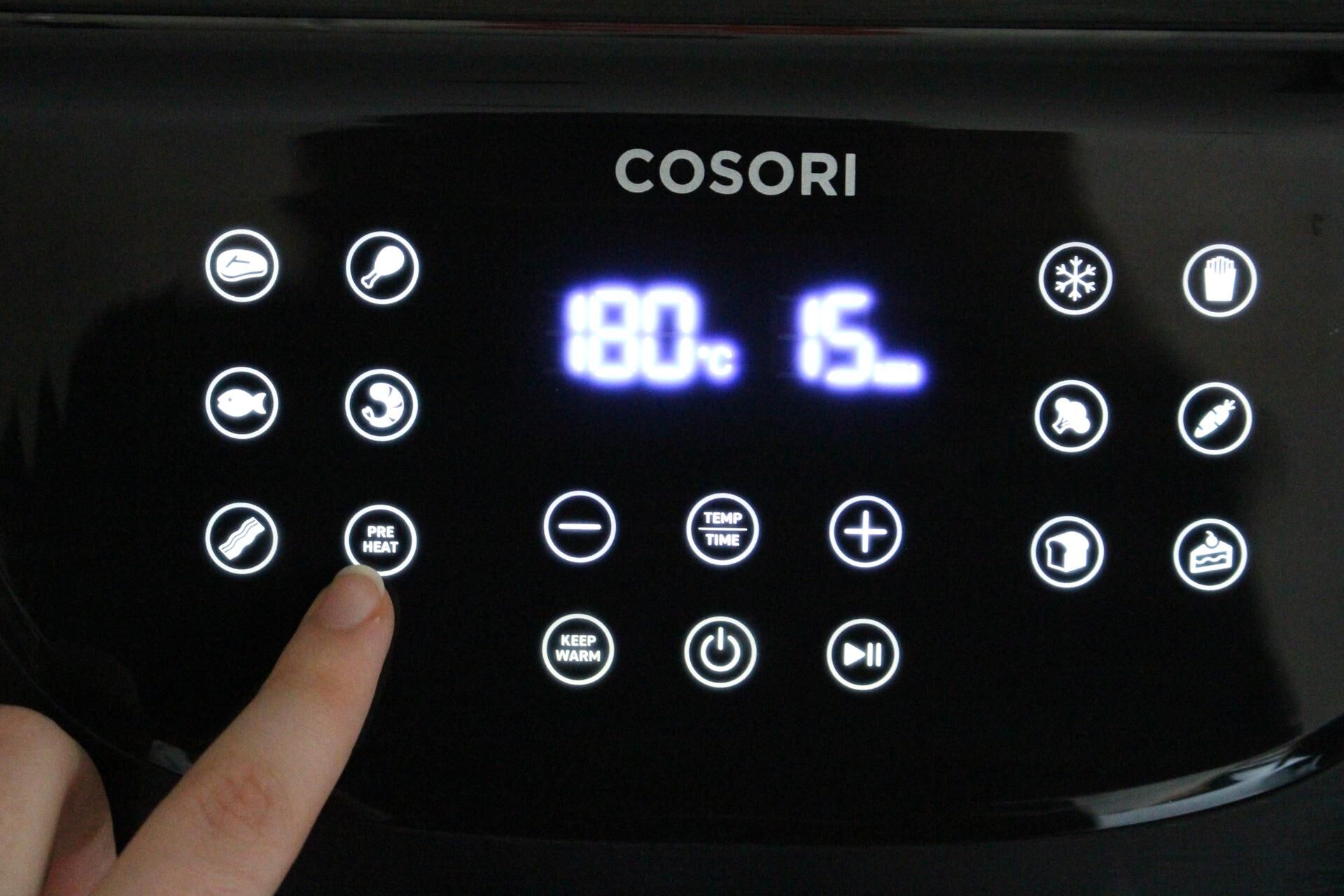 affichage friteuse cosori